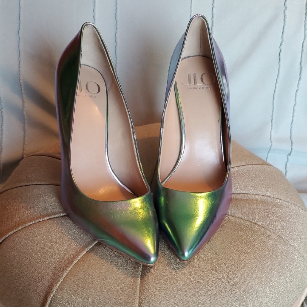 Jennifer Lopez Irridescent Stiletto Heels - Picture 4 of 11